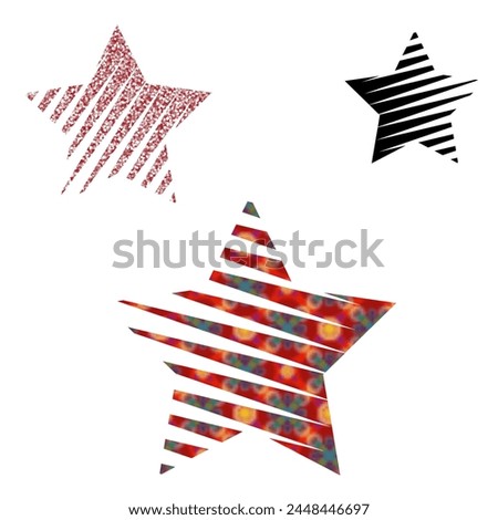 star logo image, best logo picture, multi color star logo Royalty-Free Stock Photo #2448446697