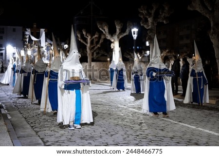 Traditional Spanish Holy Week procession. High quality 4k footage Royalty-Free Stock Photo #2448466775