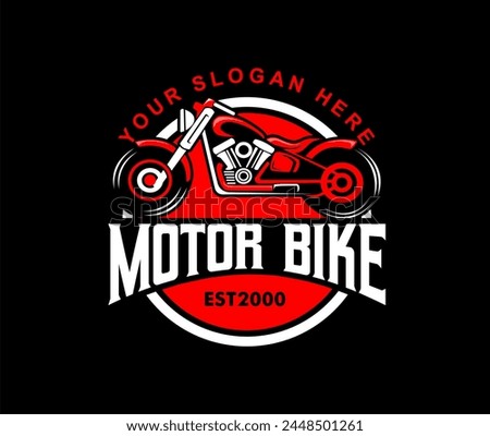 motorbike sport motorcycle Club logo emblem badges template silhouette  illustration
Design Vector Isolated on black background