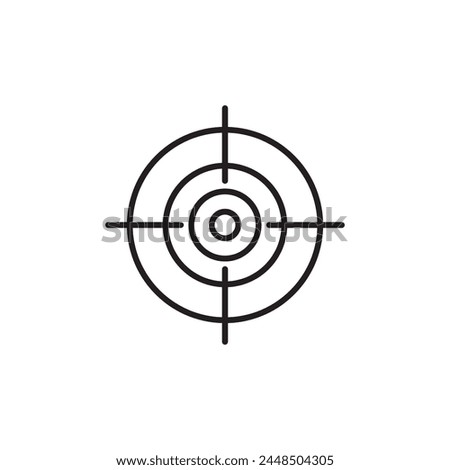 target, arrow, focus icon. simple flat black liner illustration on white background..eps