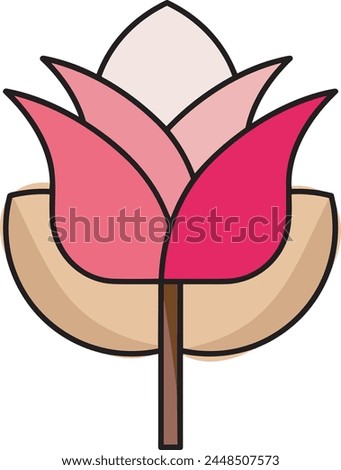 Flower collorfull icon symbol vector image