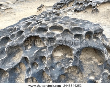 Sandstone erosion texture for background Royalty-Free Stock Photo #2448544253