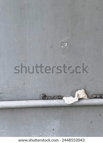 a photography of a white teddy bear sitting on a ledge.
