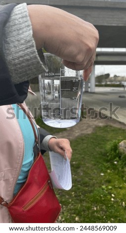 Experiment lab, how quickly water obserb in earth. Royalty-Free Stock Photo #2448569009