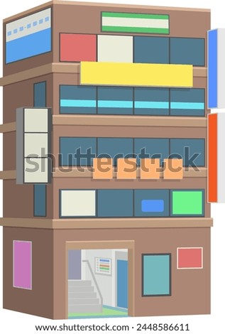 Clip art of multi-tenant building