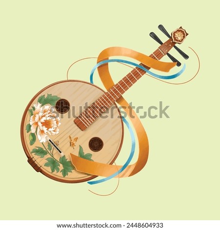 Ancient traditional musical instrument guitar