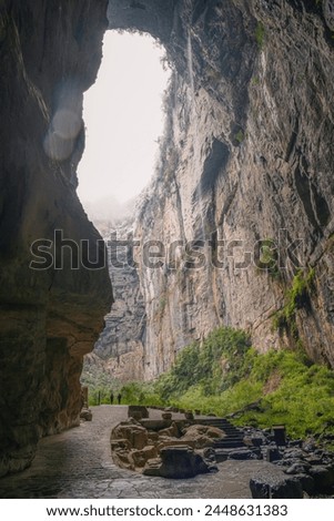Three Natural Bridges place in Wulong, China. This place is one of the place that used in Tranformer film. Royalty-Free Stock Photo #2448631383