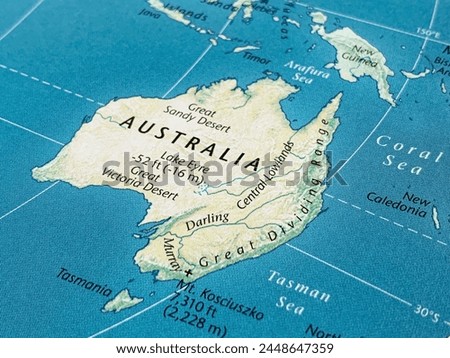 Map of Australia , world tourism, travel destination, world politics, trade and economy