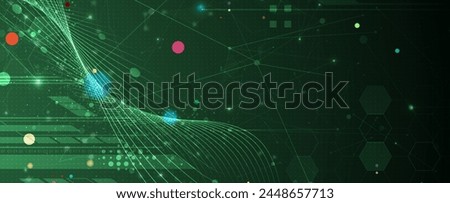 The abstract earth technology background for science and business presentation. Vector Art.