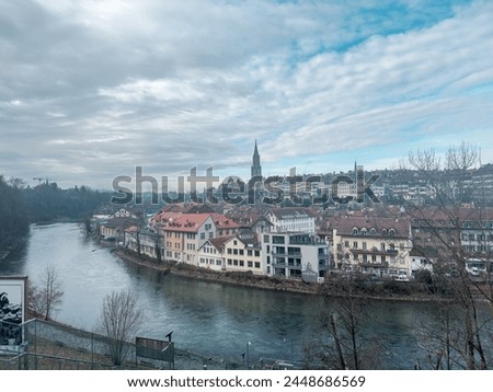 View of the city of Berne with river.