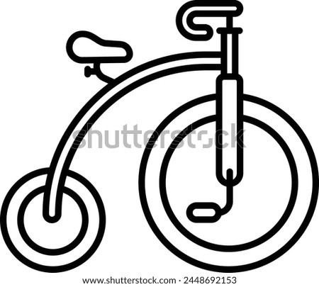 Bicycle outline icon vector illustration