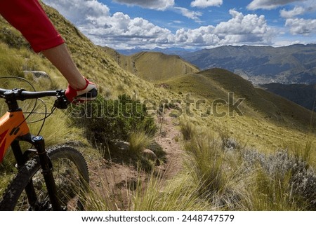 The Sacred Valley of Peru is not only a treasure trove of historical and cultural wonders but also a paradise for outdoor enthusiasts, including mountain bikers. Royalty-Free Stock Photo #2448747579