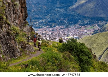 The Sacred Valley of Peru is not only a treasure trove of historical and cultural wonders but also a paradise for outdoor enthusiasts, including mountain bikers. Royalty-Free Stock Photo #2448747585