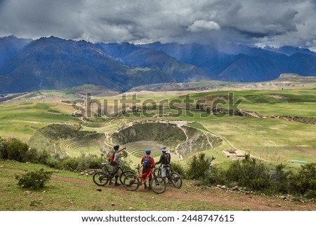 The Sacred Valley of Peru is not only a treasure trove of historical and cultural wonders but also a paradise for outdoor enthusiasts, including mountain bikers. Royalty-Free Stock Photo #2448747615