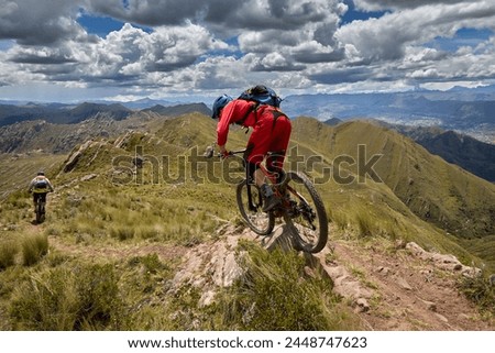 The Sacred Valley of Peru is not only a treasure trove of historical and cultural wonders but also a paradise for outdoor enthusiasts, including mountain bikers. Royalty-Free Stock Photo #2448747623