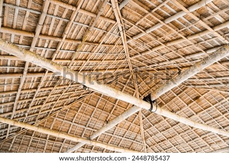 Bamboo roofing structure, architecture, bamboo, traditional, natural, wood, material, tropical, nature, roof, design, interior, culture, home, 