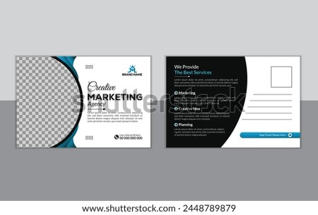 Abstract Postcard Template Layout	design