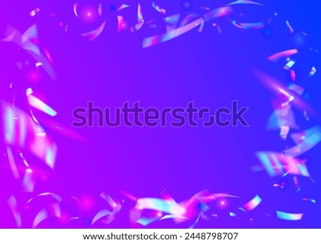 Color Glitter. Blue Light Effect. Foil Christmas Illustration. Explosion Background. Falling Design. Neon Ribbon. Retro Pattern. Abstract Paper. Pink Color Glitter