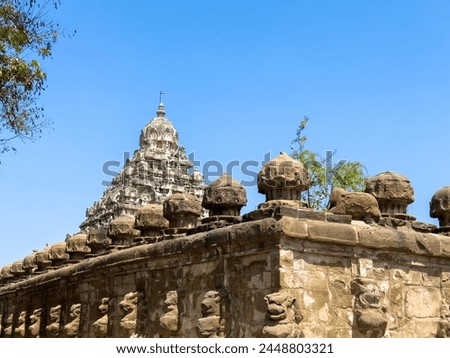 The Kailasanathar Temple also referred to as the Kailasanatha temple, Kanchipuram, Tamil Nadu, India. It is a Pallava era historic Hindu temple. Royalty-Free Stock Photo #2448803321