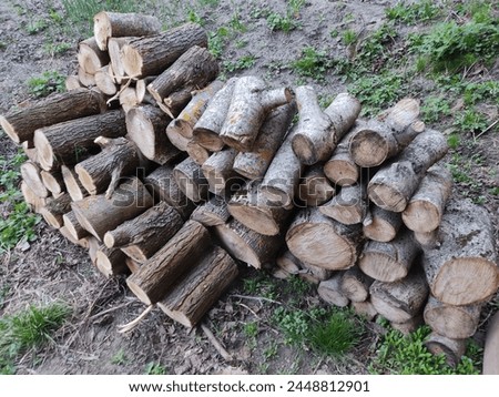 Stacked wood bars. High quality photo