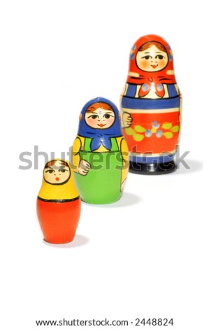 series object on white: isolated - Russian toy -