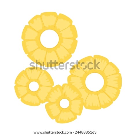 Pineapple Slices - Fruit Illustration | Food Icon | Clip Art