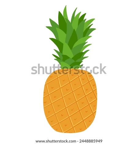 Full Pineapple | Fruit Illustration | Food Icon | Clip Art