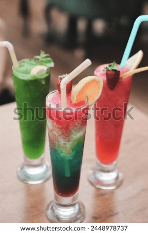 Delicious colorful cocktails, party cocktails