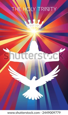 Trinity Sunday banner vector illustration Royalty-Free Stock Photo #2449009779