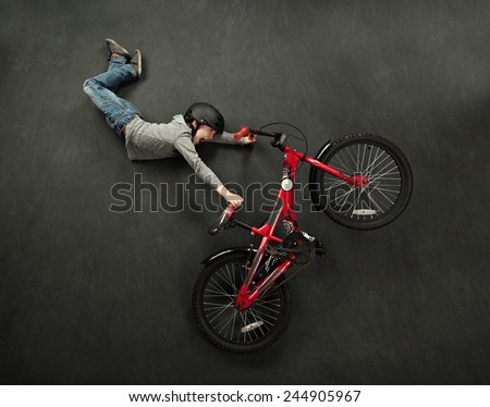 Bike jump boy Royalty-Free Stock Photo #244905967