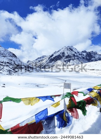Sela Pass (more appropriately called Se La, as La means Pass) is a high-altitude mountain pass located on the border between the Tawang and West Kameng Districts of Arunachal Pradesh state in India. Royalty-Free Stock Photo #2449081463