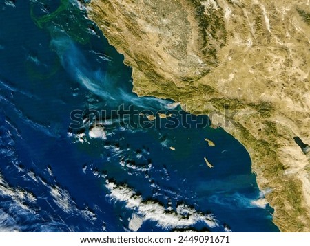 Fires in southern California and Baja California. Fires in southern California and Baja California. Elements of this image furnished by NASA.