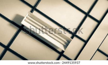 Roof with tube light background Royalty-Free Stock Photo #2449135937