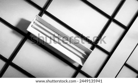 Roof with tube light background Royalty-Free Stock Photo #2449135941