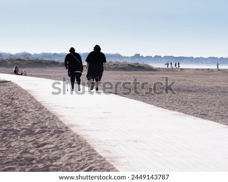 obesity, a problem of people in the 20th century, a walk, a way to lose weight, fresh air, a walking path, sea sand, beach