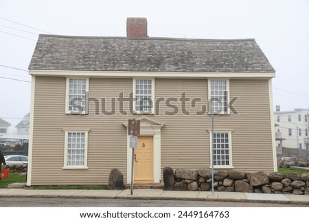 John Quincy Adams birthplace in Quincy, Massachusetts. Historic landmark and museum Royalty-Free Stock Photo #2449164763