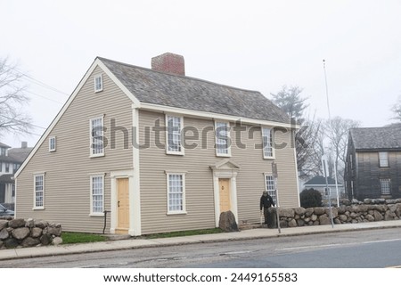 Quincy, Massachusetts - April 11, 2024: John Quincy Adams birthplace in Quincy, Massachusetts. Historic landmark and museum Royalty-Free Stock Photo #2449165583