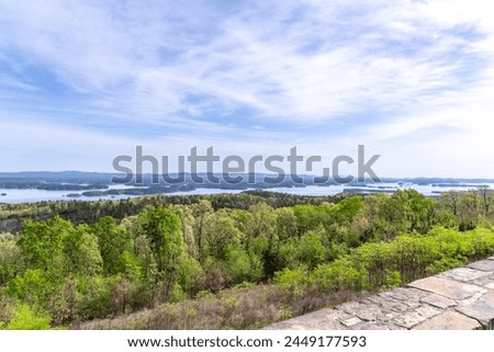 The Ouachita National Forest and Ouachita Lake Seen from Hickory Nut Vista Royalty-Free Stock Photo #2449177593
