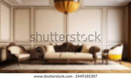 vintage interior design blurred background