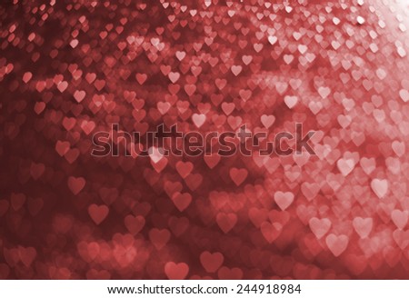 Abstract glow Hearts background.