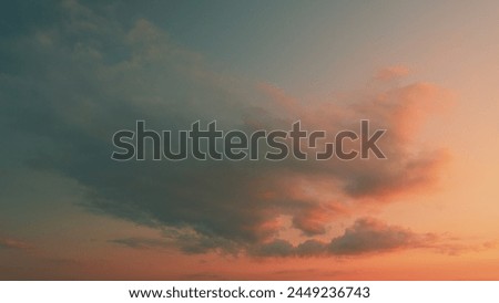 Sunset Blue Sky With Pink Clouds. Summer Paradise Dreamy Concept. Graphic Resources. Royalty-Free Stock Photo #2449236743