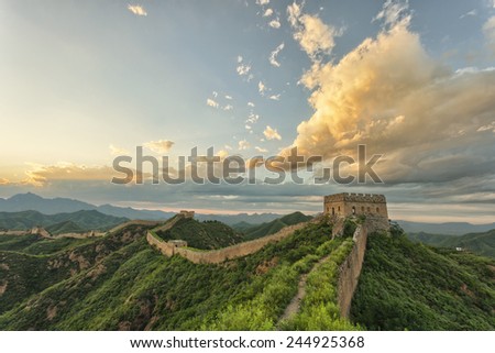 skyline and great wall 