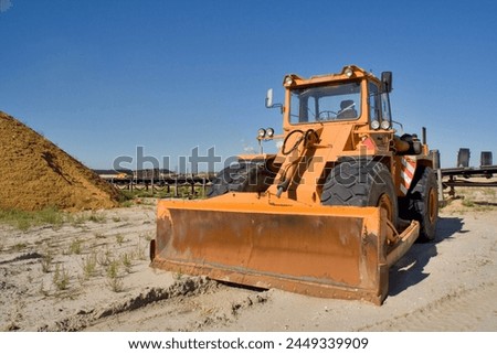 Construction Workhorse: Bulldozer at a Construction Site in 4K Photo
