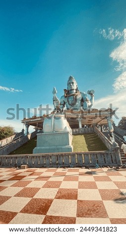 Shiv statue in Murdeshwar is a town in Uttara Kannada district in the state of Karnataka, India, It is famous for the world's second tallest Shiva statue Royalty-Free Stock Photo #2449341823
