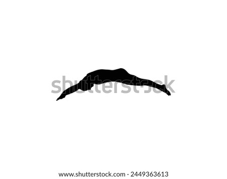 A boy jumps into the water. Swimmer silhouette vector, Sport people concept