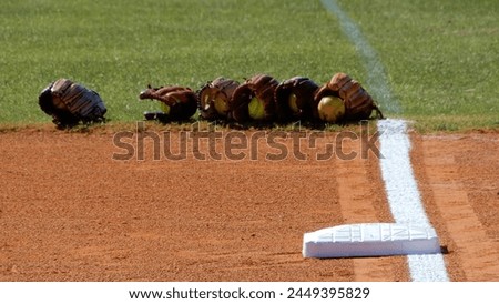 Artful image of the game of softball