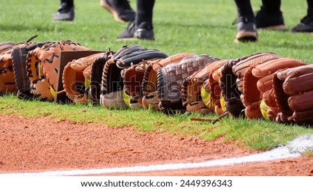 Artful Picture of the game of Softball