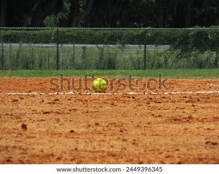 Artful Picture of the game of Softball