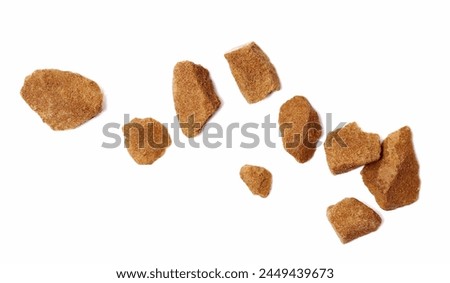 Close up instant coffee granules, soluble coffee isolated white clipping, top view Royalty-Free Stock Photo #2449439673