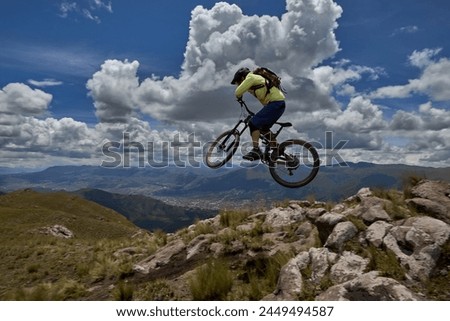 The Sacred Valley of Peru is not only a treasure trove of historical and cultural wonders but also a paradise for outdoor enthusiasts, including mountain bikers. Royalty-Free Stock Photo #2449494587